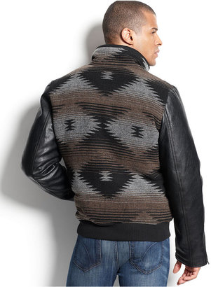 Sean John Jacket, Aztec Pattern Zip Front Jacket