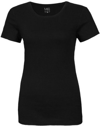 Marks and Spencer M&s Collection Pure Cotton T-Shirt with StayNEWTM