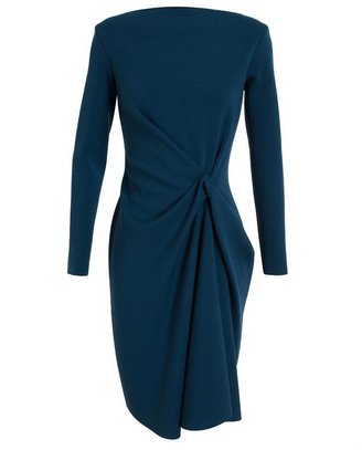 Lanvin Tuck-Front Wool Dress