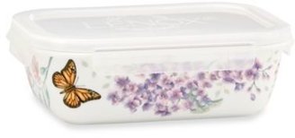 Lenox Butterfly Meadow® 7.75-Inch Rectangular Serve & Store Container with Lid