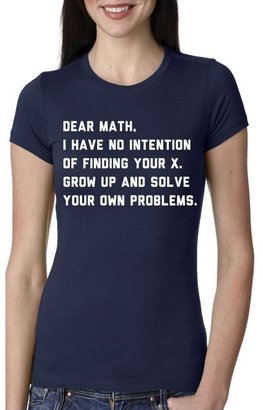 Crazy Dog T-shirts Womens Solve Your Own Problems Math Shirt