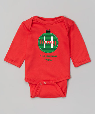 Red Ornament Personalized Bodysuit - Infant