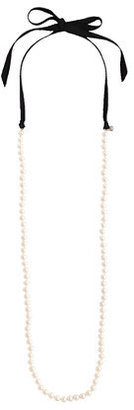 J.Crew Ribbon-tied long pearl necklace