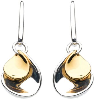 Kit Heath Sterling siver and 18ct gold plate petal earrings