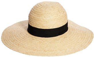 Catarzi Exclusive to ASOS Wide Brim Straw Hat with Black Ribbon