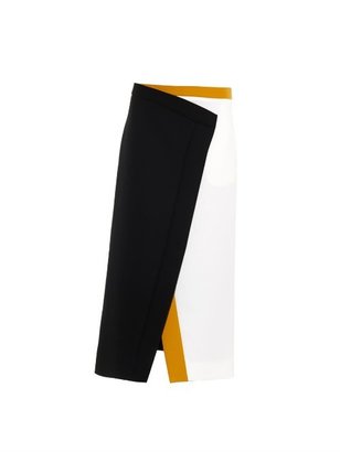Fendi Tri-colour crepe pencil skirt