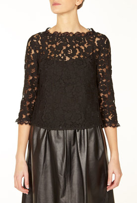 ALICE by Temperley Eros Lace Long Sleeve Top