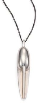 Ann Demeulemeester Sterling Silver Draped Amulet Necklace