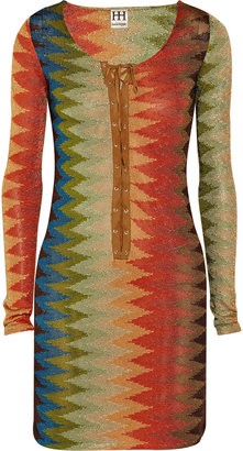 Haute Hippie Zigzag knitted dress