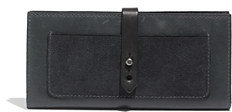 Madewell The Checkbook Wallet in Suede