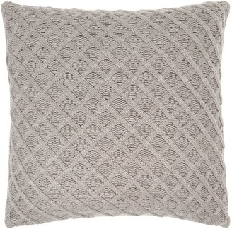 Linea Diamond knit cushion, grey