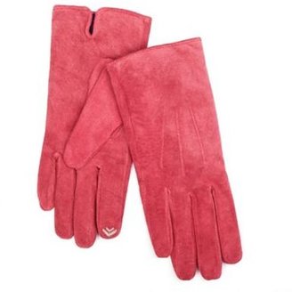 Isotoner Red suede smartouch gloves