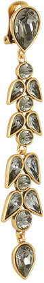 Oscar de la Renta Wisteria gold-plated crystal clip earrings