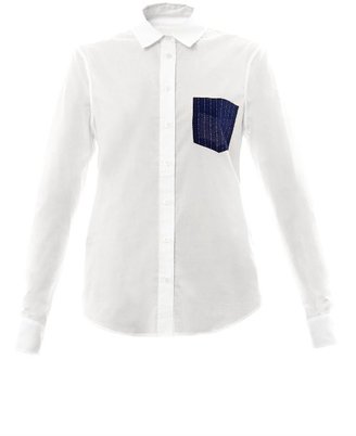 Band Of Outsiders Contrast-pocket cotton shirt