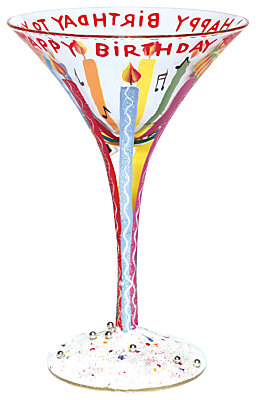 Lolita Happy Birthday Martini Glass