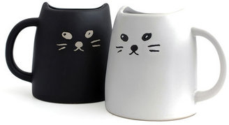 Miya Cat Mug Black & White Set Of 2