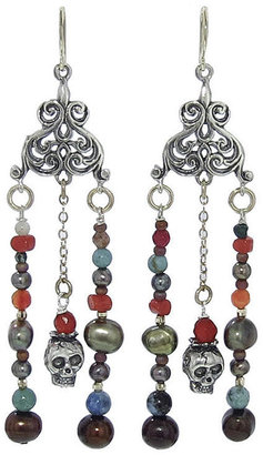 Catherine Michiels Mixed Stone Gypsy Earrings with Tres Petit Bob