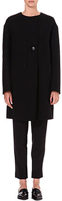 Jil Sander Collarless wool coat