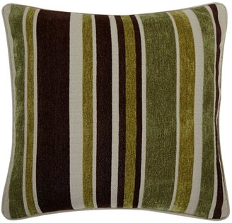 Linea Green stripe chenille cushion