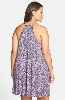 Midnight by Carole Hochman 'Painterly Floral' Jersey Chemise (Plus Size)