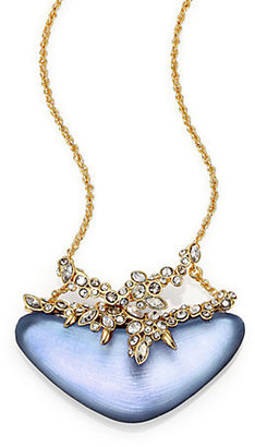 Alexis Bittar Imperial Lucite & Crystal Two-Tier Lace Pendant Necklace