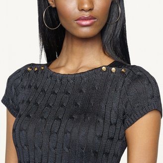 Ralph Lauren Black Label Silk Cable-Knit Dress