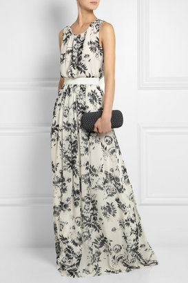 Giambattista Valli Floral-print silk-georgette maxi skirt
