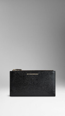 Burberry Patent London Leather Continental Wallet
