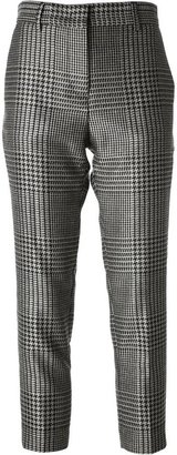 MSGM pied-poule check tailored trousers