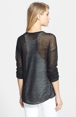 Feel The Piece 'Scooter' Sheer V-Neck Pullover