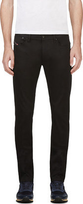 Diesel Black Twill Coated Shioner-A Jeans