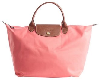 Longchamp pink nylon 'Le Pliage' medium folding tote