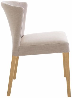 Valentina Cream upholste dining chair with oak legs