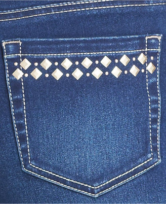Style&Co. Tummy-Control Ex-Boyfriend Cuffed Jeans, Medium Wash