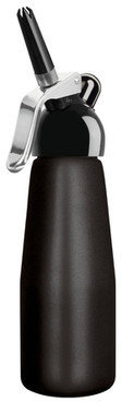 Liss Dessert Chef 1 Pint Cream Whipper - Synthetic Black Head with Black Aluminum Bottle