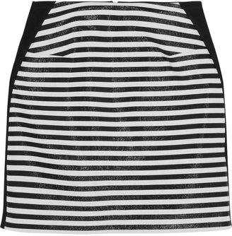 Richard Nicoll Striped stretch-crepe mini skirt