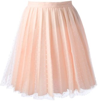 RED Valentino pleated lace skirt