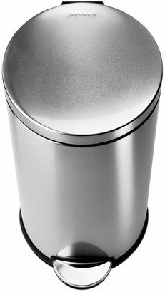 Simplehuman Brushed Stainless Steel 30 Liter Fingerprint Proof Round Step Trash Can