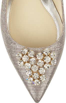 Brian Atwood Jael crystal-embellished lamé pumps