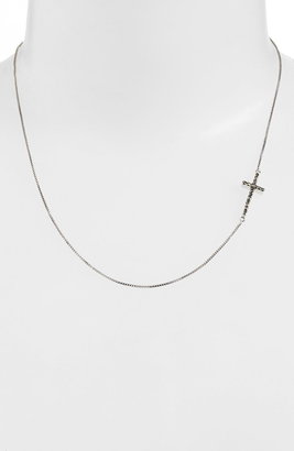 Judith Jack Reversible Pave Cross Pendant Necklace