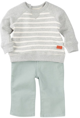 7 For All Mankind Standard Jean & Striped Sweater Set (Baby Boys)