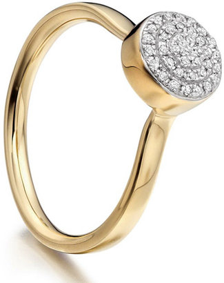 Monica Vinader Gold Vermeil Diamond Ava Button Ring