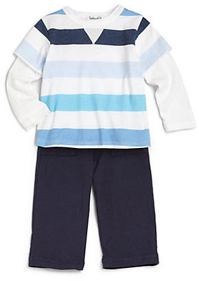 Splendid Infant's Layered-Look Rugby Stripe Top & Pants Set