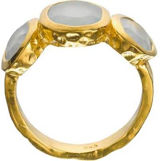 Trilogy Pip Portley Gold Plated Aqua Chalcedony Ring.