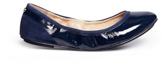 Cole Haan 'Avery Ballet' elasticated patent leather suede flats