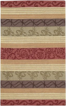 Surya Mystique M-116 Transitional Hand Loomed 100% Wool Red Clay 3'3" x 5'3" Geometric Area Rug