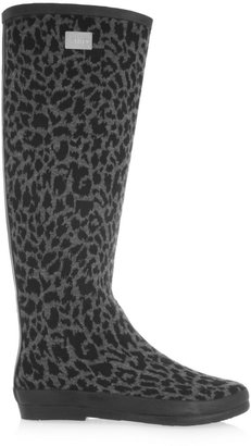 dav Festival leopard-print rain boots