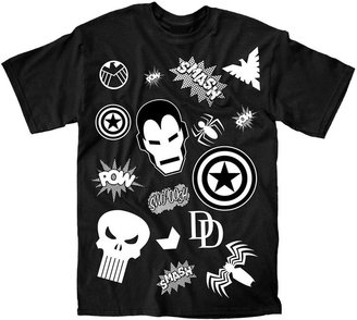 JCPenney Novelty T-Shirts Marvel Symbols Graphic Tee