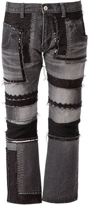 Comme des Garcons JUNYA WATANABE patchwork design cropped jeans