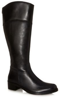 J by Jasper Conran Designer navy leather knee length boots